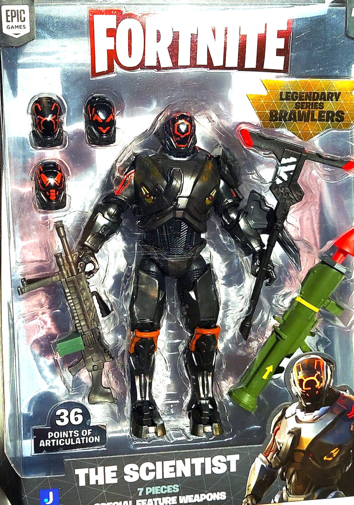 New FORTNITE The Scientist BRAWLERS 7″ ACTION FIGURE WEAPONS Jazwares, sealed