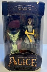 HTF American McGee’s Lot Alice and Cheshire Cat Glow in Dark Ver, J wocky, T Dum