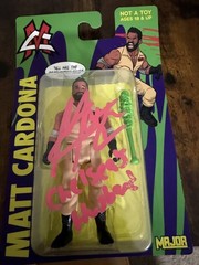 Matt Cardona Signed Major Bendies CVE Figure Chelsea’s Wife Inscription