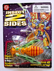 1997 INSECT 2 SIDES “BEE-BOT” TRANSFORMS INSECT TO ROBOT NEW ON CARD