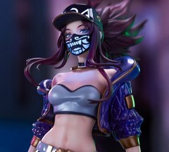 Original APEX League of Legends LOL K/DA Akali 1/7 Figure Statue Collection Gift