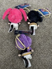 3 KPop Demon Hunters Plush 4” Bag Clips Rumi Mira & Zoey Complete Set Jazwares