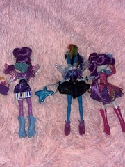 HTF My Little Pony Rockin Hairstyle Dolls LOT! Rainbow Dash Fluttershy Twilight