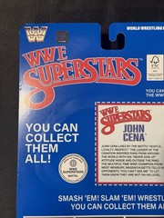 LJN WWE Wrestling Superstars John Cena Figure Blue Card Signed Target Exclusive