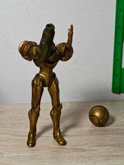 4″ GOLD TROPHY SAMUS + MORPH BALL 3-PK World of Nintendo Phazon Suit Metallic