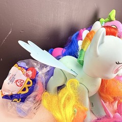 My Little Pony Toy Lot 22+ pc Rainbow Dash Spike Plush Sunset Shimmer Figures