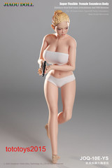 JIAOU DOLL 1/6 JOQ-10E European Female Big Bust Steel Skeleton Figure Body Toy