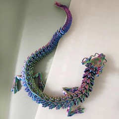 3D Printed Articulated Dragon with Egg Movable Joint Figure Desktop Toy
