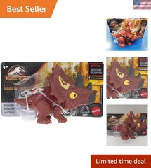 Camp Cretaceous Snap Squad Triceratops Figure – Perfect for Ages 4 and Up