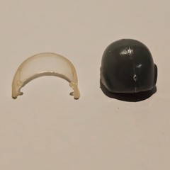 G.I. Joe 1982 1983 Hawk Short-Fuze Flash Lt Green Helmet w/ Clear Visor Original