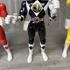Power Rangers: Karate Chop Action (1994) set of 4 Red Black Yellow Blue Figures