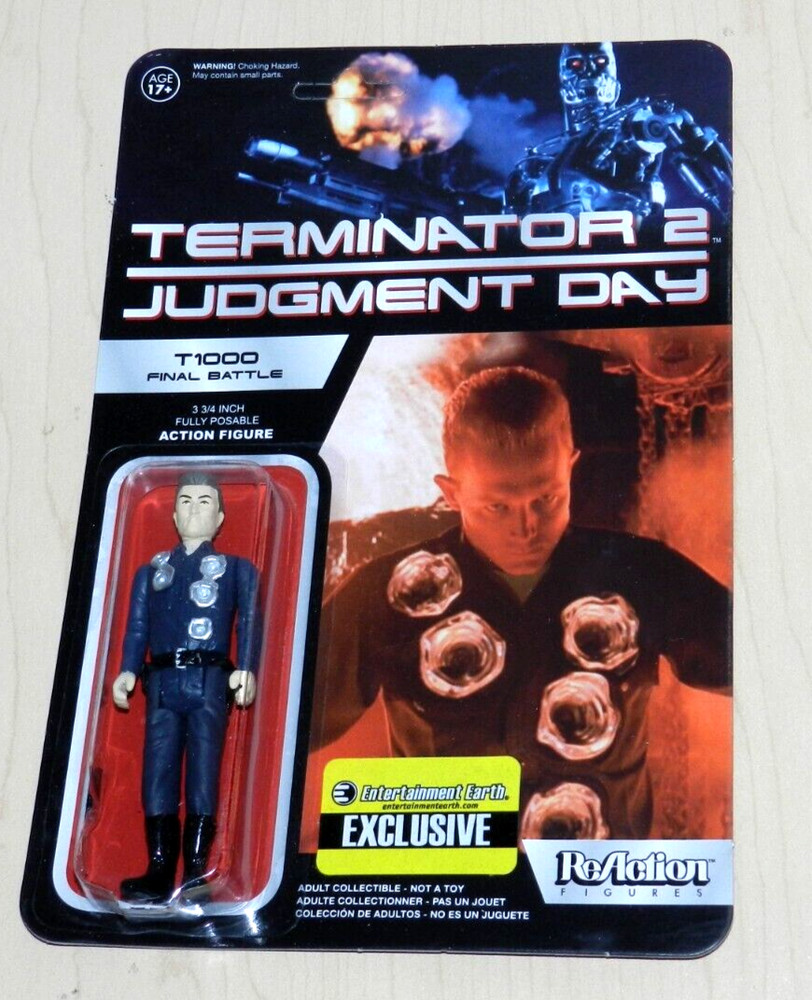 TERMINATOR T-1000 ReACTION FIGURE NEW SEALED NICE CARD SUPER 7 FINAL BATTLE EX