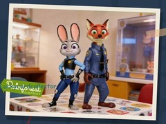 TOP TOY Zootopia Collection Judy & Nick Figures Model Kit Brand New