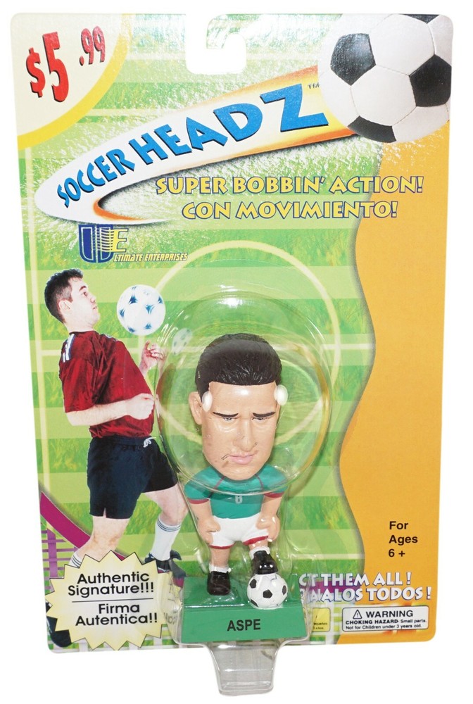 Vintage Alberto Aspe 4″ Bobble Toy Figure – Mexico Futbol Soccer Head 2002