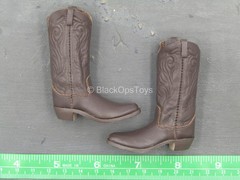 1/6 Scale Western Gear – Brown Leather 1920’s John Wayne Boots (Foot Type)