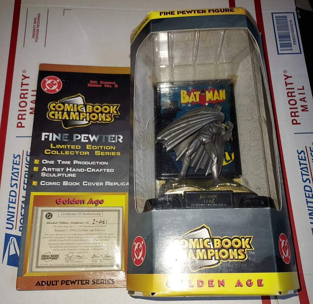 DC Comics Batman Fine Pewter Figure-Golden Age- Comic Book Champions 1997