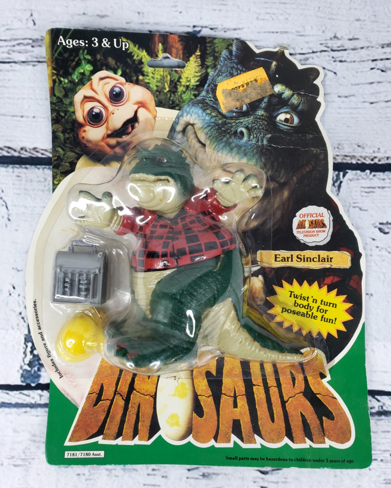 Disney Hasbro Dinosaurs Tv Show Vintage 1991 Earl Sinclair Action Figure New
