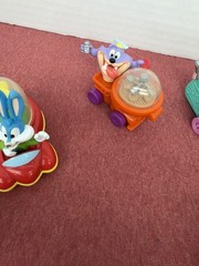 Vintage lot of 8 Warner Tiny toons functioning vehicles 2.5 inches long 1992
