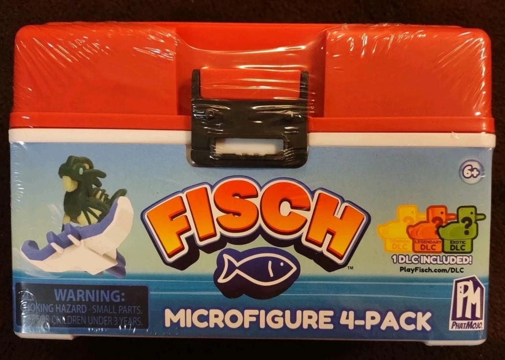 PhatMojo Fisch Fish Microfigure 4 Pack Red