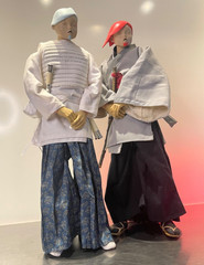 1:6 Custom ThreeA SAMURAI Ronin Shogun 2 Figure Lot, Stands Ashley Wood 3a Parts