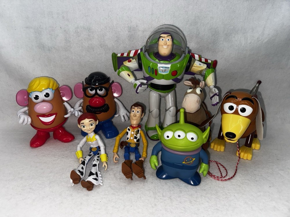 Toy Story 8 Toy Lot Buzz Woody LGM Jessie Bullseye Slinky Mr & Mrs Potato Head