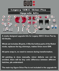 IN STOCK！GO BETTER Filler Upgrade Kit For Legacy United SDCC Orion Pax 3D Print