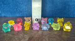 Miniature Resin Pokemon Figures – Set of 13 – Glow in Dark – by BANDAI – NEW