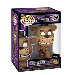 Funko Pop! Fusion, Freddy Fazbear with Pizza Launcher #1096 CHASE w/ Protector