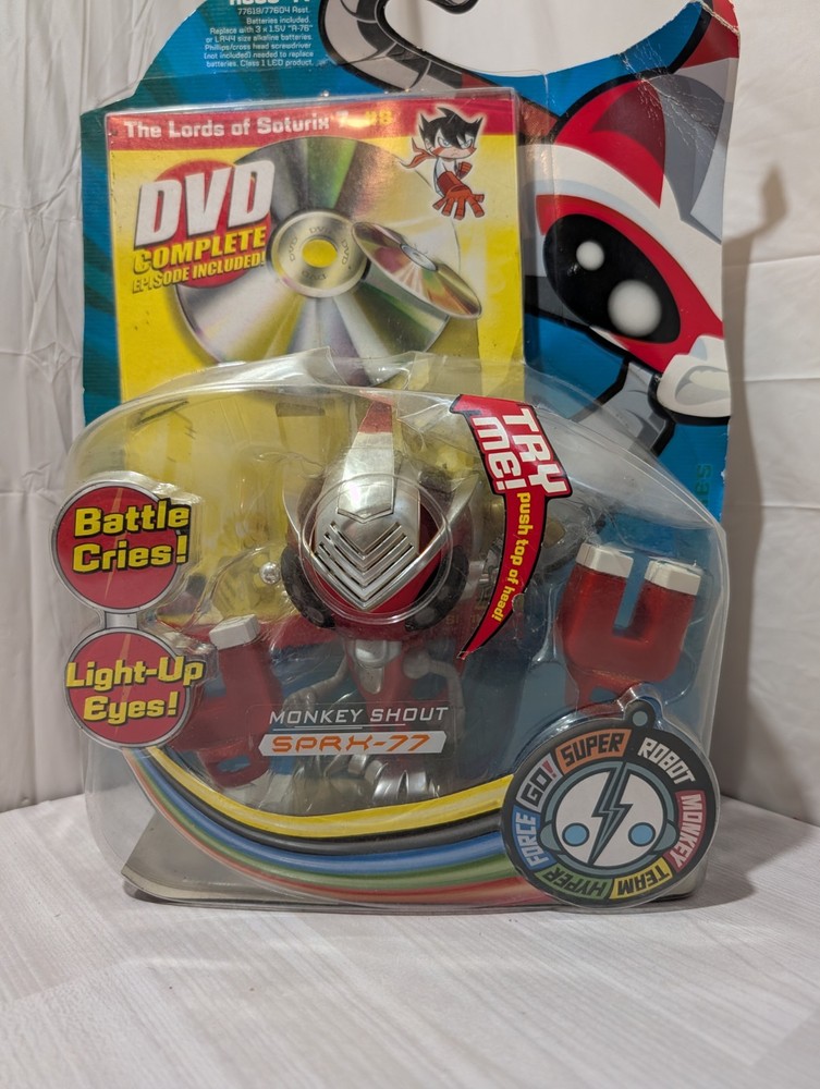 Super Robot Monkey Team Hyper Force Go Shout SPRX-77 Hasbro Disney 2005 5”