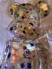 Medicom BE@RBRICK x Anever clear 400% and 100% set Bearbrick