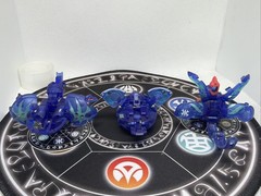 Bakugan Aquos Translucent Skyress Storm Ingram Shun Set VHTF