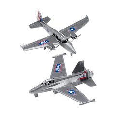 VictoryBuy Toys Prop Plane and Fighter Jet – Silver New