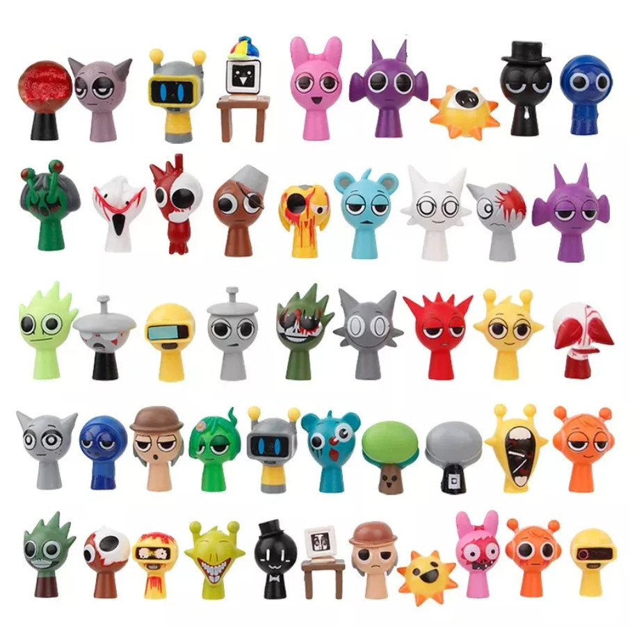 48pcs set Sprunki Model Toy Game Action Figures Toy Birthday Gift NEW