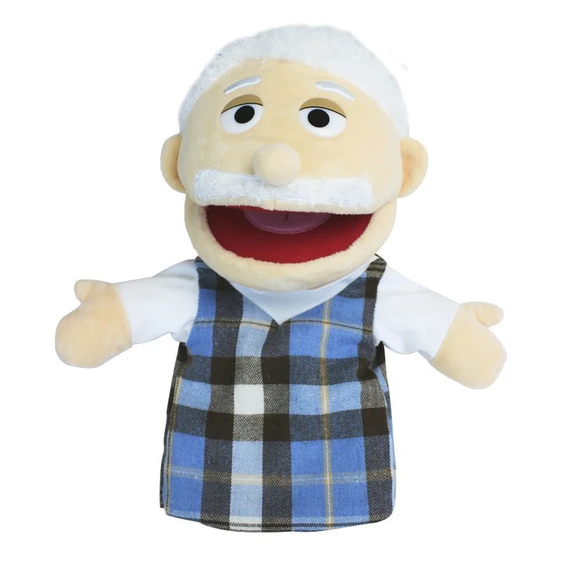 Family Hand Puppet Set Dad Mom Brother Sister Soft Plush Learning Baby Toy Gifts
