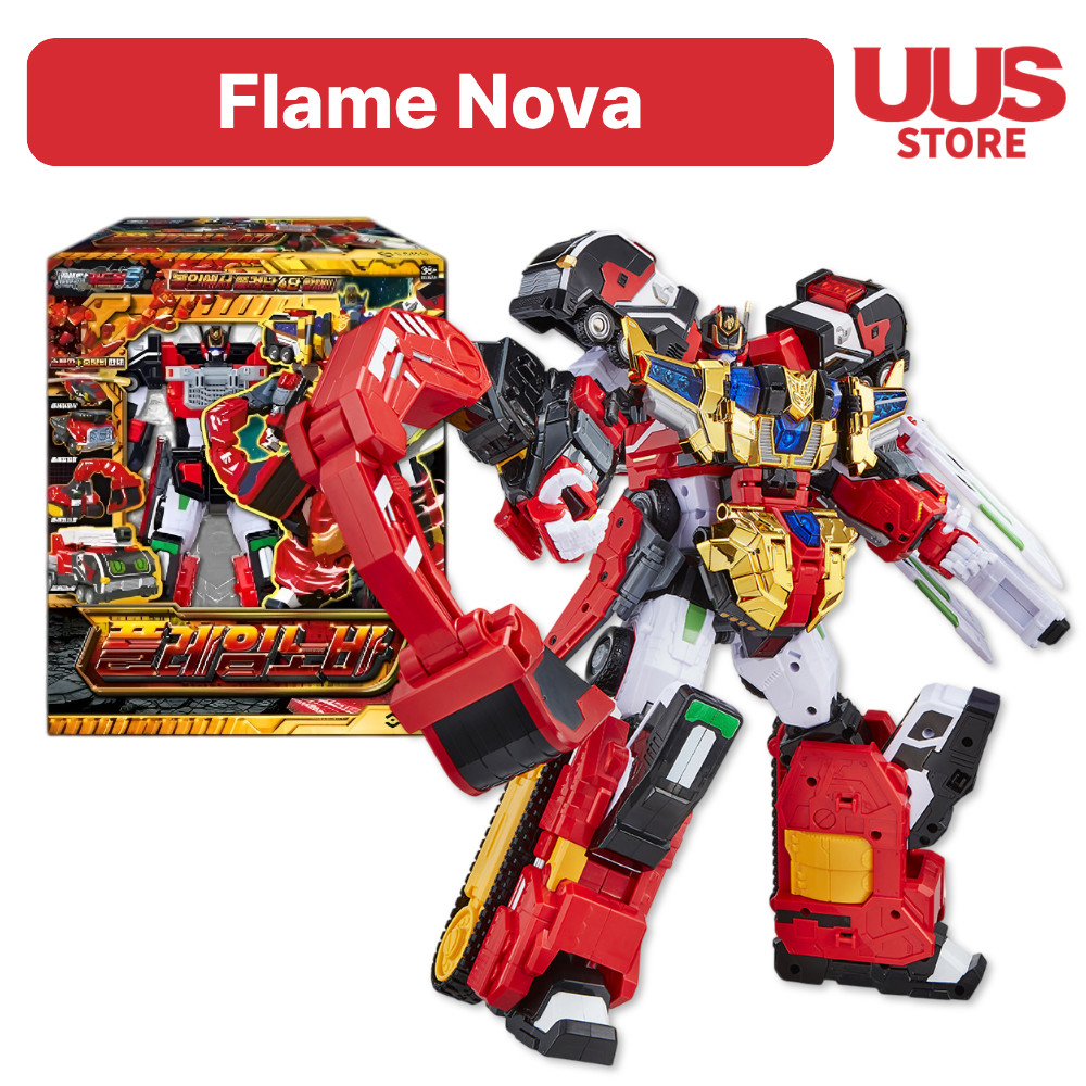 Metal Cardbot S FLAME NOVA Transform Robot Action Figure Toy SAMG