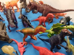 Mixed Lot 31 Piece Dinosaur Toys Plastic Resin Large & Small Pieces