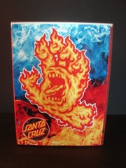 FLAME HAND Custom Kidrobot Santa Cruz Skateboards Screaming Hand Figure