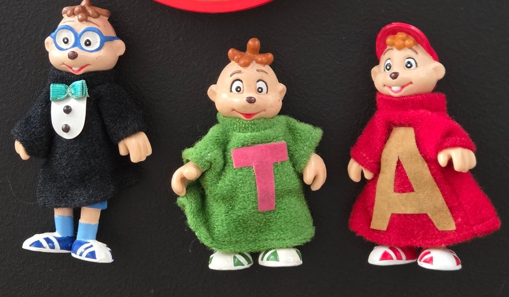 alvin and the chipmunks poseable pals toy figure lot Ideal 80s Simon Theodore