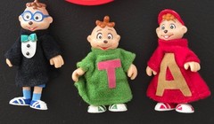 alvin and the chipmunks poseable pals toy figure lot Ideal 80s Simon Theodore