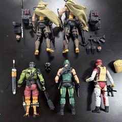 Action Figures Mixed Lot of 4 Loose w/ Accessories & Extra Heads