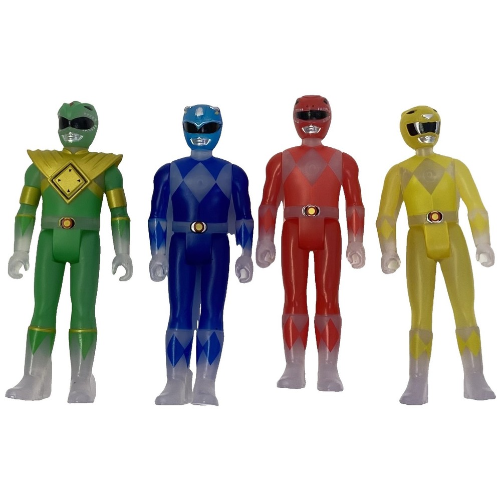 ReAction Mighty Morphin Power Rangers 3.75″ Figure Lot Red Yellow Blue Green