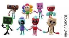 8pc/Set PVC 3 1/2 inch Dandy’s World Figure Toys Dandy Vee Sprout Astro