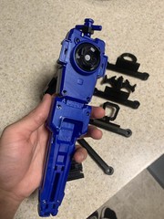 [Everything] Dual/Double Beyblade X String Launcher Set – Grips (Black & Blue)