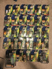Vintage 1990s Lot Of 29 Star Wars Power Of The Force Kenner Action Figures – NEW