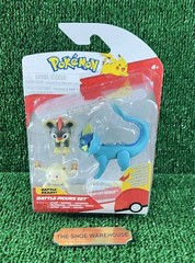 Pokemon Battle Ready Figure Set Jolteon Flareon Vaporeon Jazwares Set (3) NEW