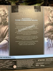 Disney Parks 2026 Star Wars The Black Series Plo Koon Clone Commander Wolffe Set