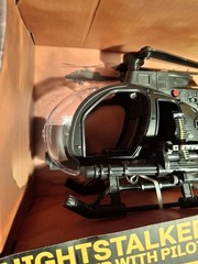 U.S. Army Night Stalker Helicopter with Pilot. Lights,Sound New In Box, Damage