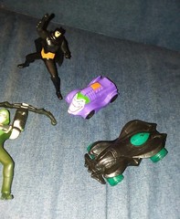 dc comics batman 6 toys lot green arrow joker two face batmobile mcdonalds set