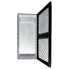 Deluxe Black Casket for WWE & AEW Wrestling Action Figures with Removable Base