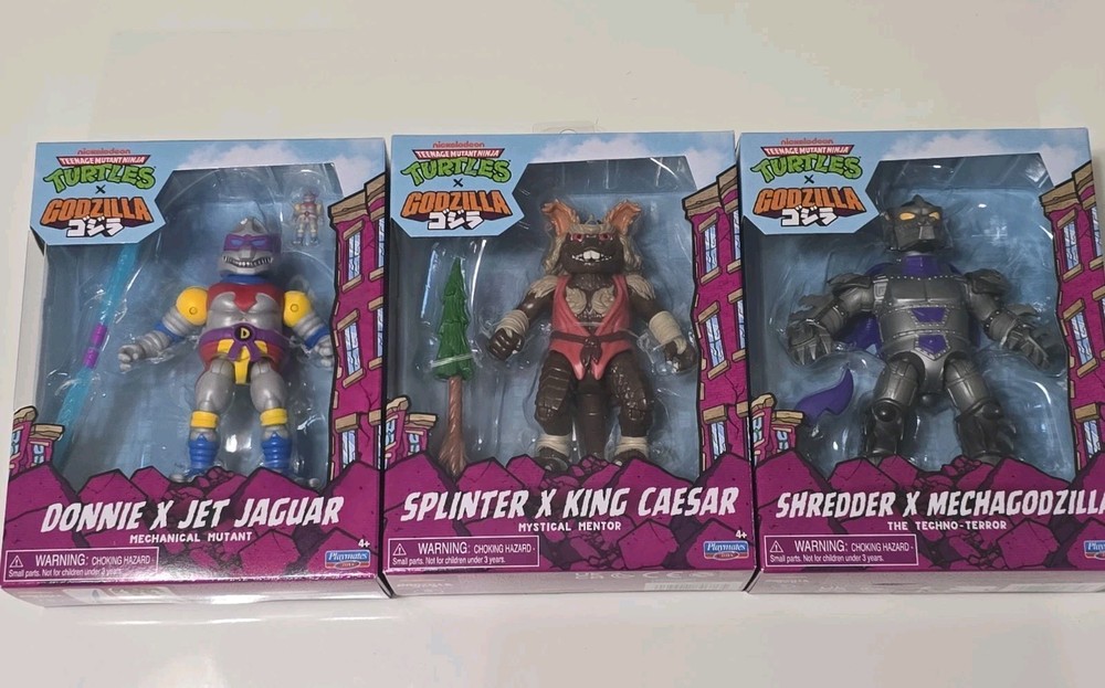 Teenage Mutant Ninja Turtles X Godzilla – Lot Splinter Donatello Shredder New